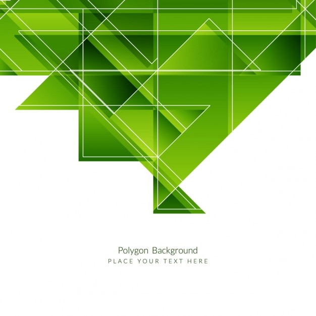 Vector Gratis green color modern polygons background
