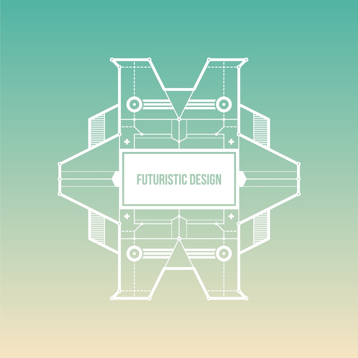 Vector Gratis green gradient background with futuristic design