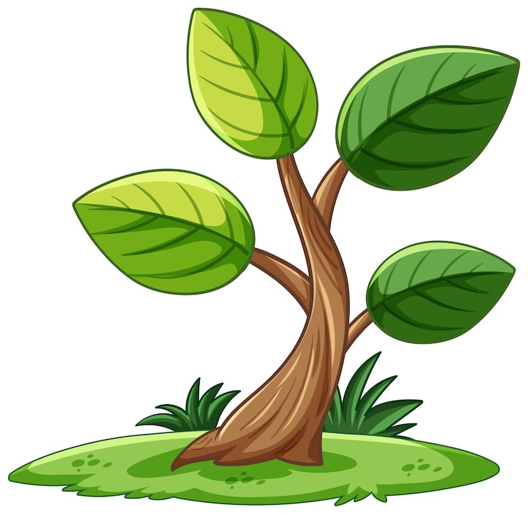 Vector Gratis green leafy tree vector illustration