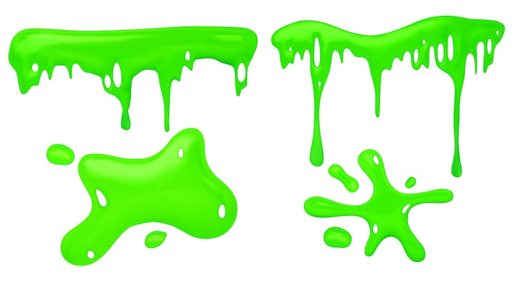 Vector Gratis green mucus slime drip liquid sticky goo vector