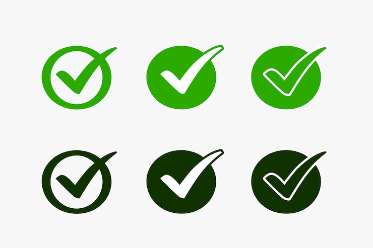 Vector Gratis green quality checkmark bullet point sign in collection