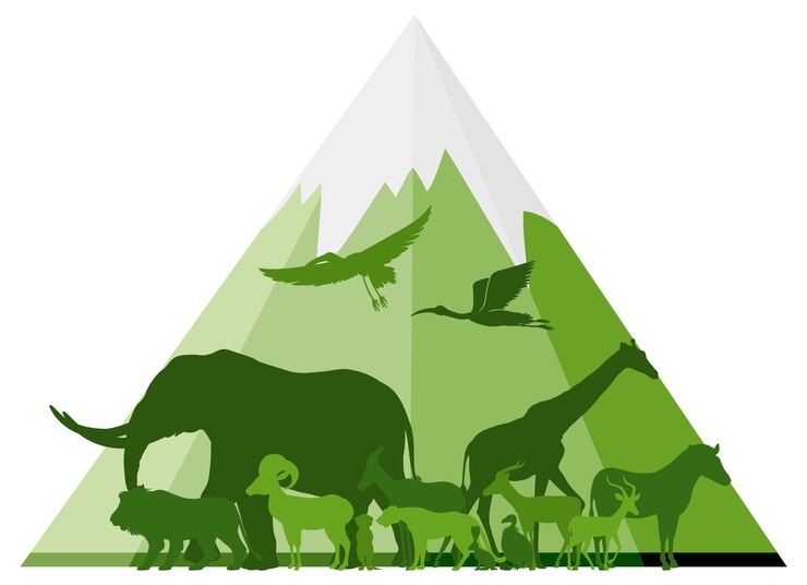 Vector Gratis green silhouette of wild animals