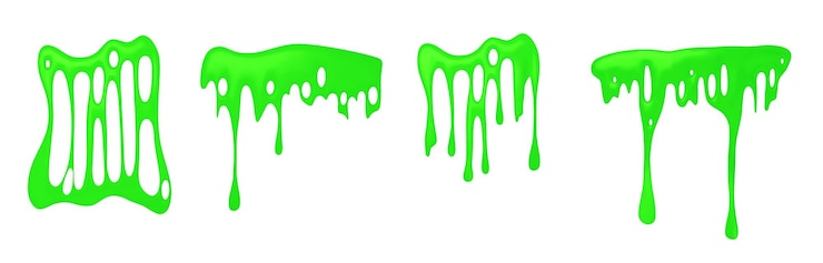 Vector Gratis green slime mucus drip