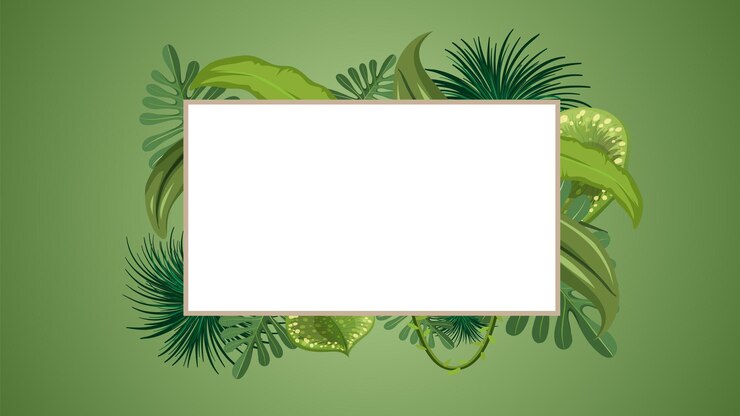 Vector Gratis green tropical plants border frame background