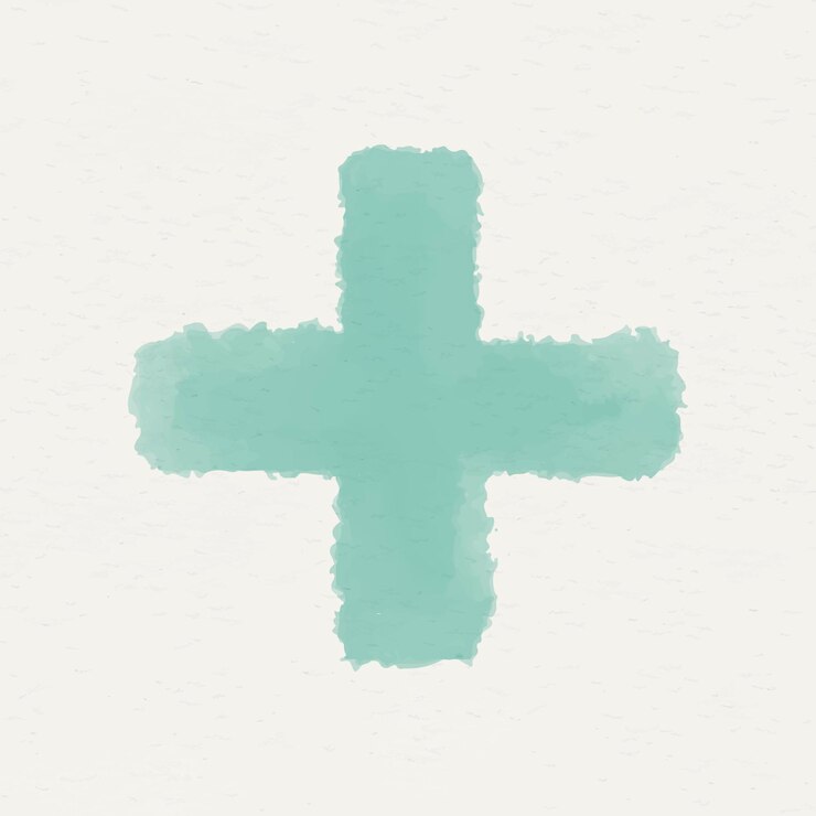 Vector Gratis green watercolor cross geometric shape vector