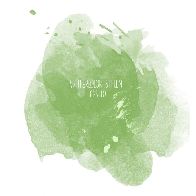 Vector Gratis green watercolor stain on white background
