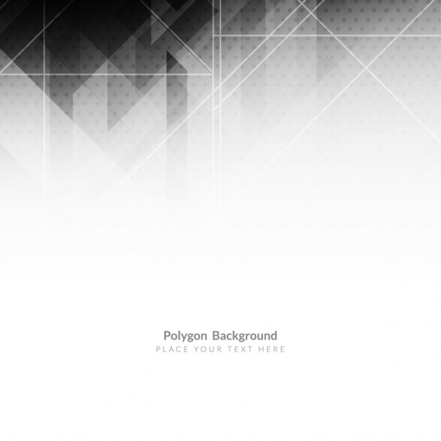 Vector Gratis grey and black polygonal shapes background