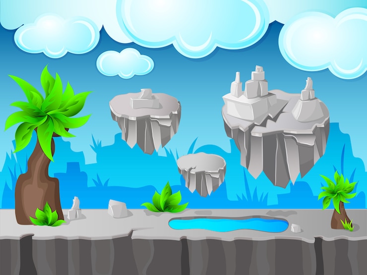 Vector Gratis grey land game design