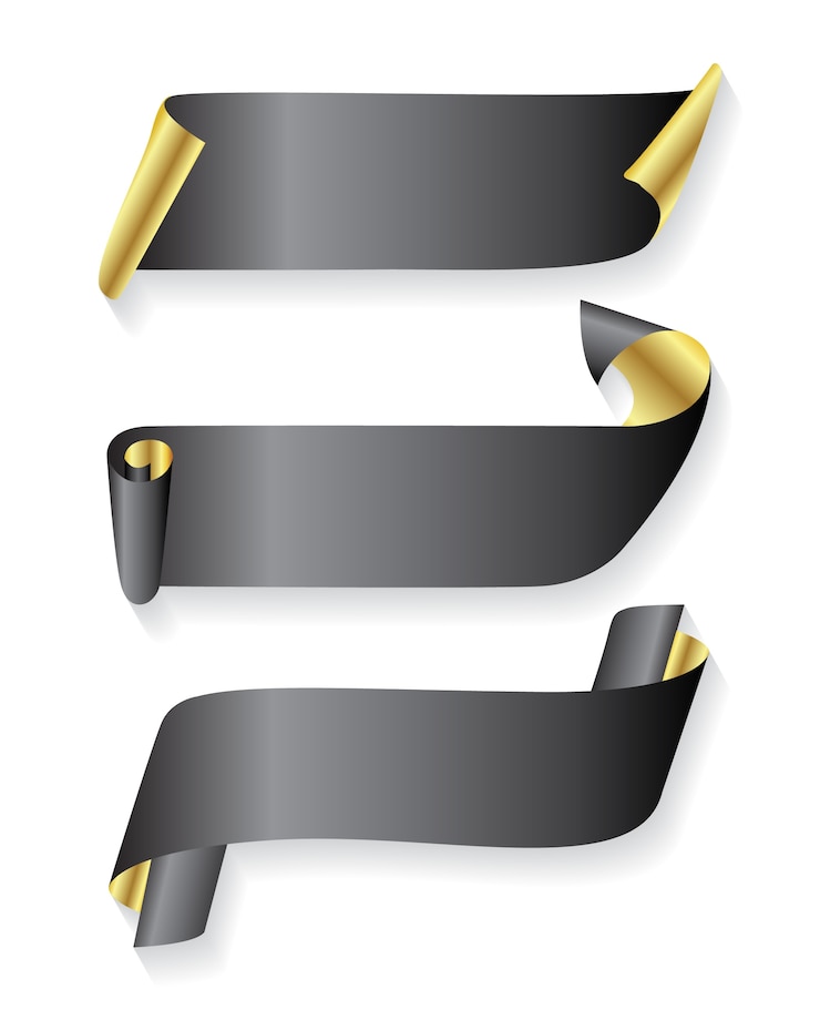 Vector Gratis grey ribbon collection