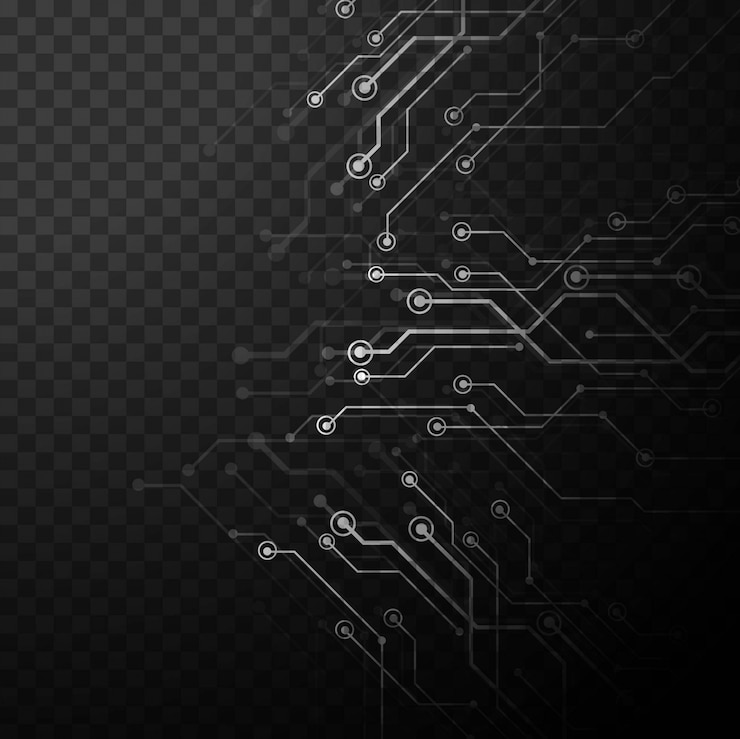 Vector Gratis grey technology background in processor style