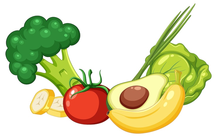 Vector Gratis group of food containing essential vitamin k