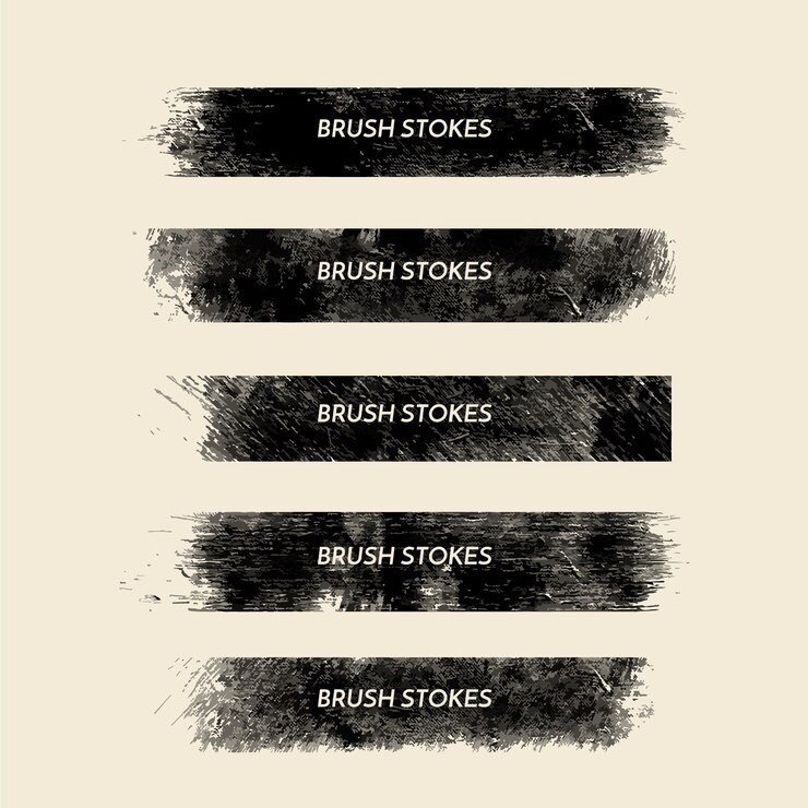 Vector Gratis grunge brush strokes collection