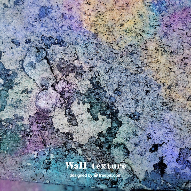 Vector Gratis grungy wall texture with paint stains