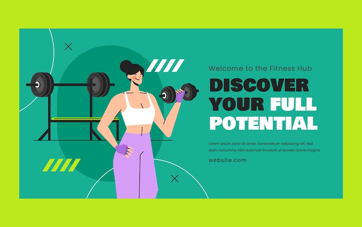 Vector Gratis gym training  facebook post