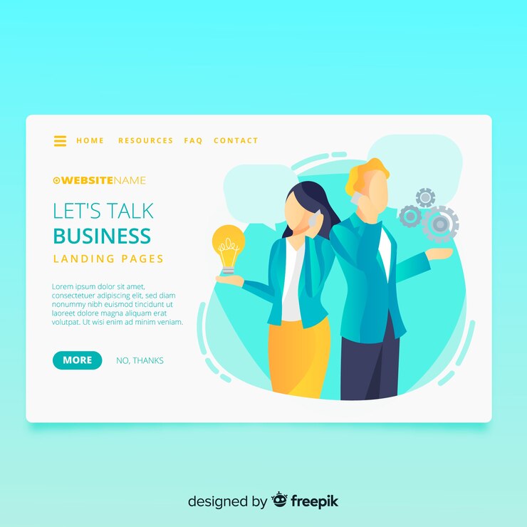 Vector Gratis halaman arahan bisnis modern