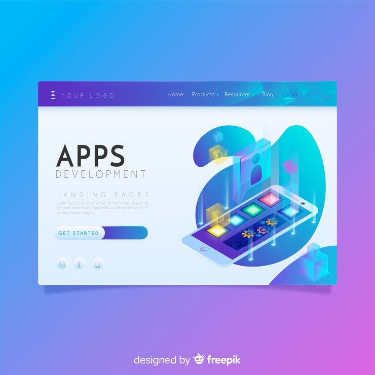 Vector Gratis halaman arahan bisnis penuh warna