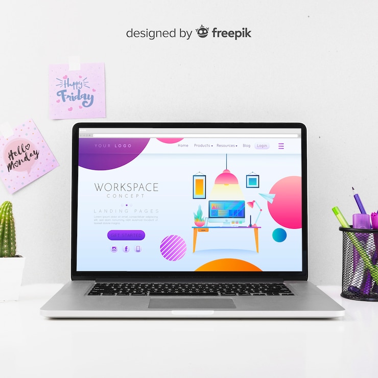 Vector Gratis halaman arahan bisnis penuh warna