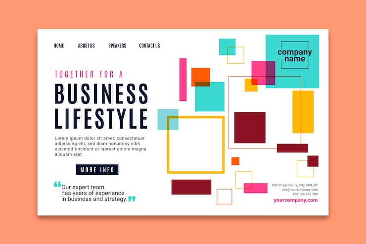 Vector Gratis halaman arahan bisnis umum