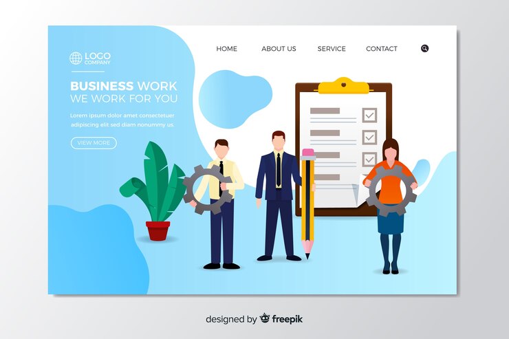 Vector Gratis halaman arahan bisnis
