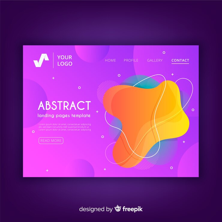 Vector Gratis halaman landas abstrak