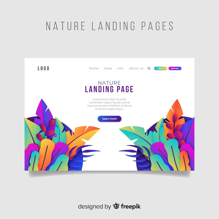 Vector Gratis halaman landas alam