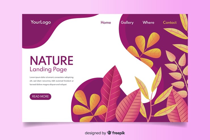 Vector Gratis halaman landas alam
