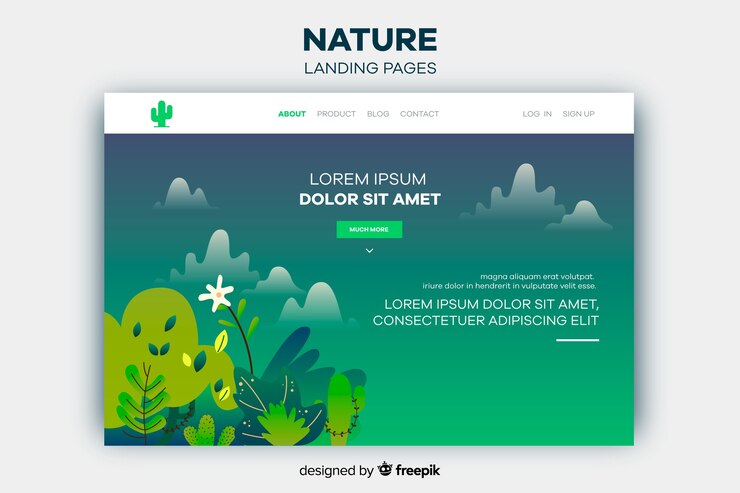 Vector Gratis halaman landas alam