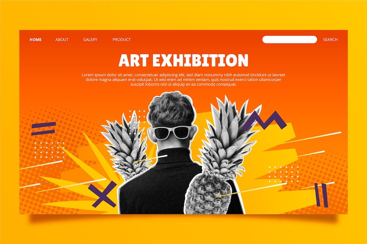 Vector Gratis halaman landas kultur zine gradien