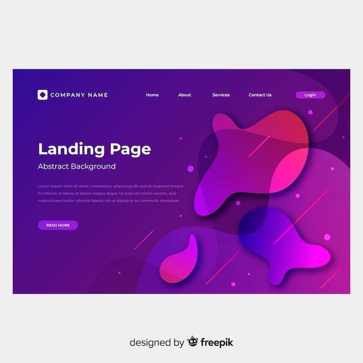 Vector Gratis halaman landas