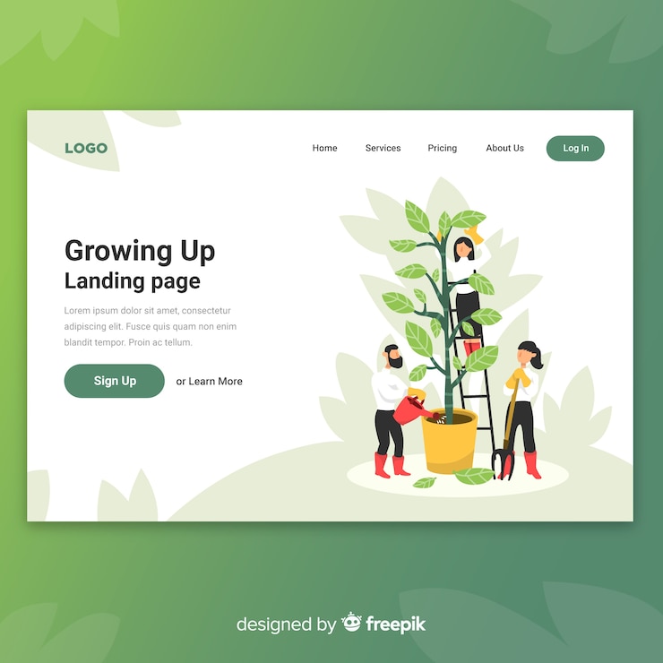 Vector Gratis halaman landas