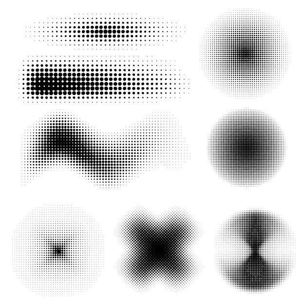 Vector Gratis halftone effect collection