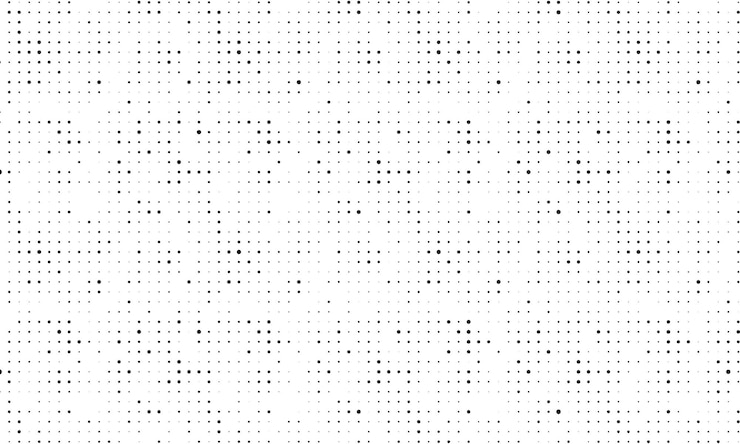 Vector Gratis halftone minimal hitam dengan latar belakang putih