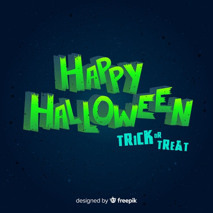 Vector Gratis halloween background with lettering