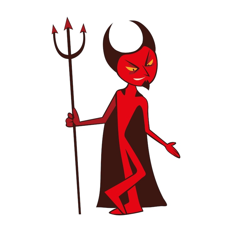 Vector Gratis halloween character devil illustration isolated