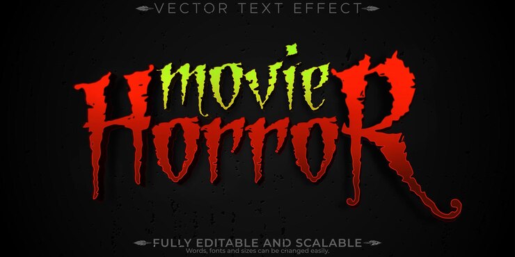Vector Gratis halloween monster text effect editable horror and scary text style