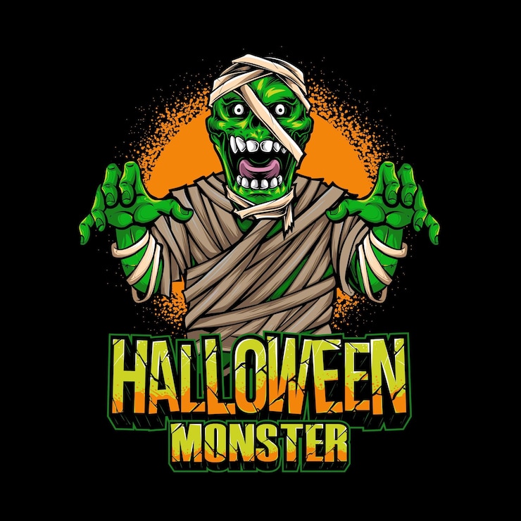 Vector Gratis halloween mummy character vector illustration
