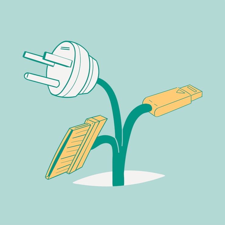 Vector Gratis hand drawing illustration set of environment sustainable
