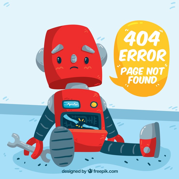 Vector Gratis hand drawn 404 error