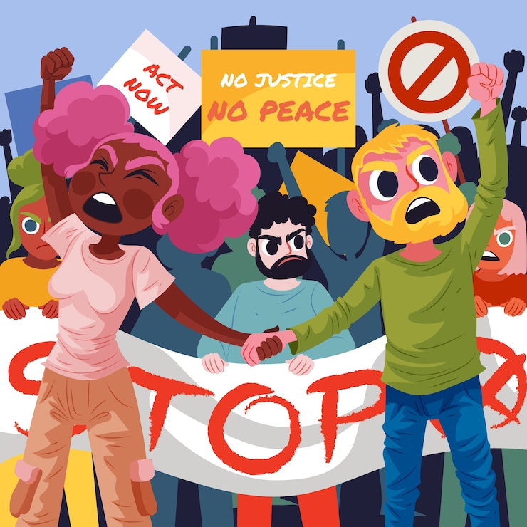 Vector Gratis hand drawn activism illustration