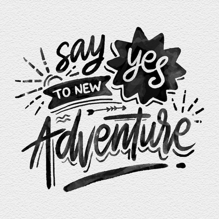 Vector Gratis hand drawn adventure lettering