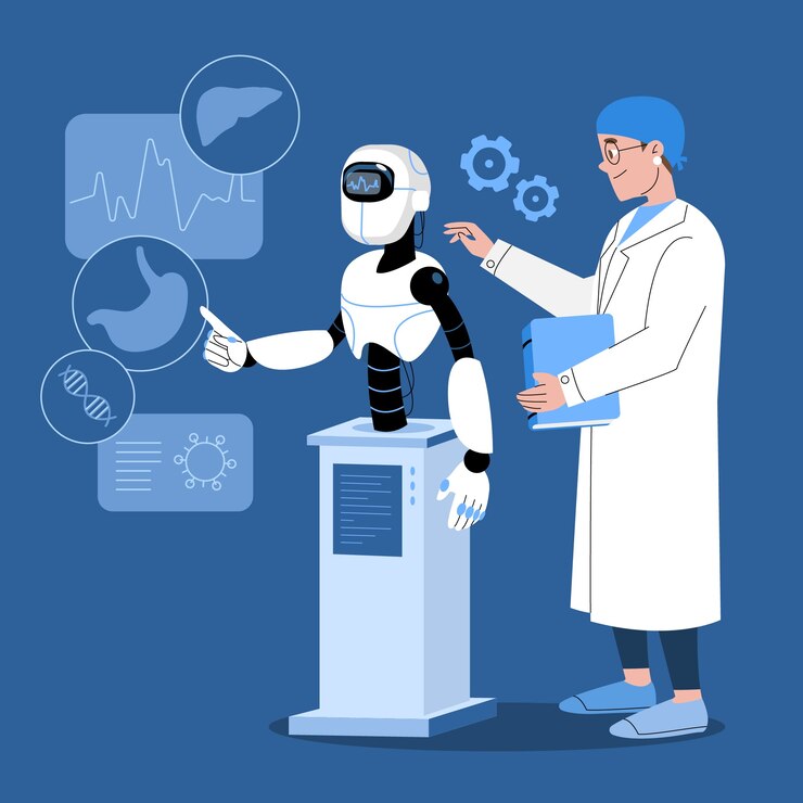 Vector Gratis hand drawn ai healthcare  illustration