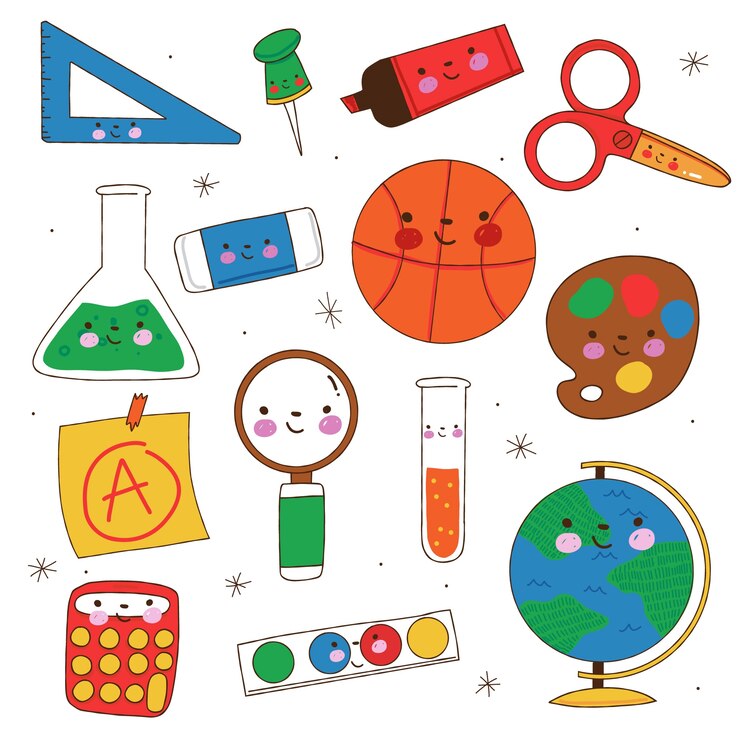 Vector Gratis hand drawn back to school elements collection