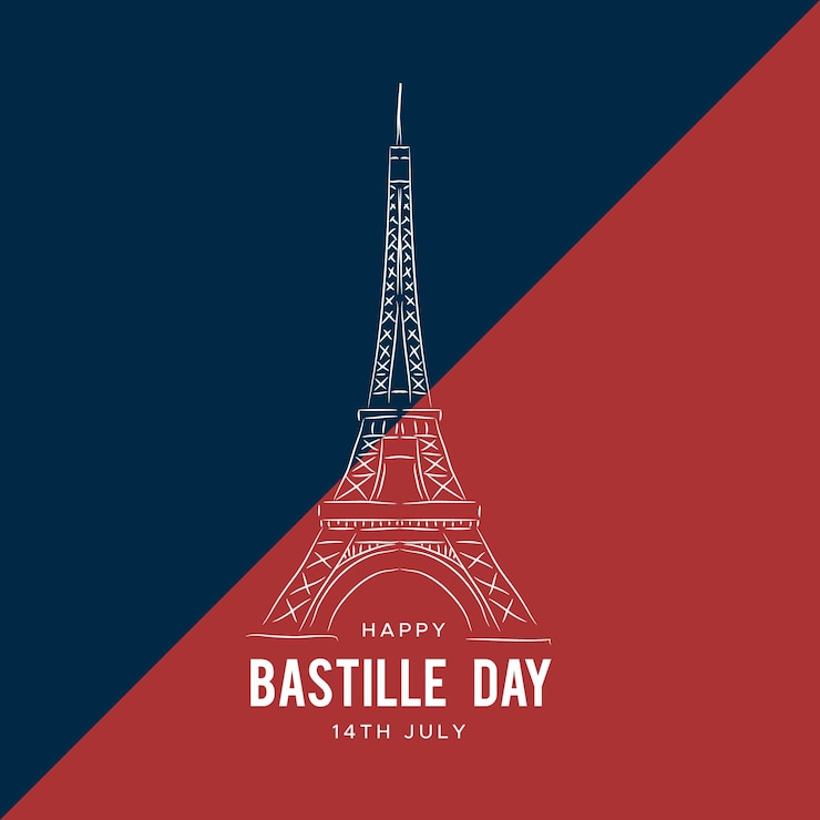 Vector Gratis hand drawn background bastille day