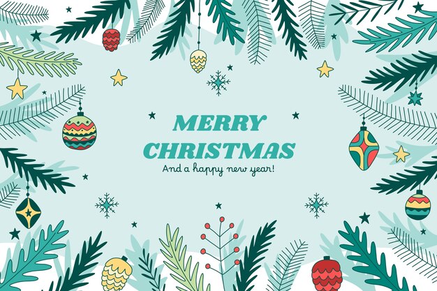 hand drawn background for christmas season celebration