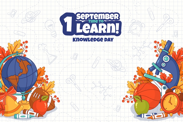 Vector Gratis hand drawn background for knowledge day celebration