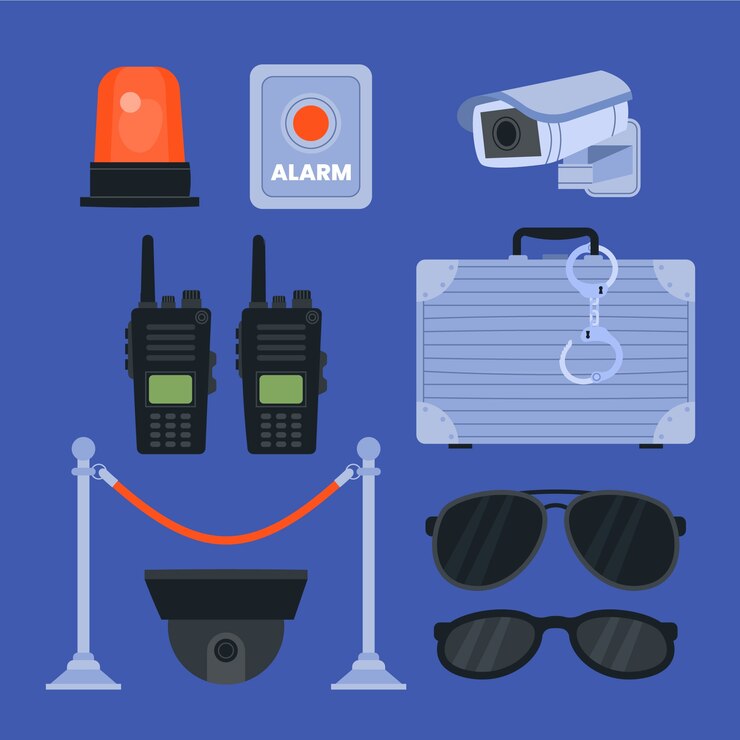 Vector Gratis hand drawn bodyguard elements