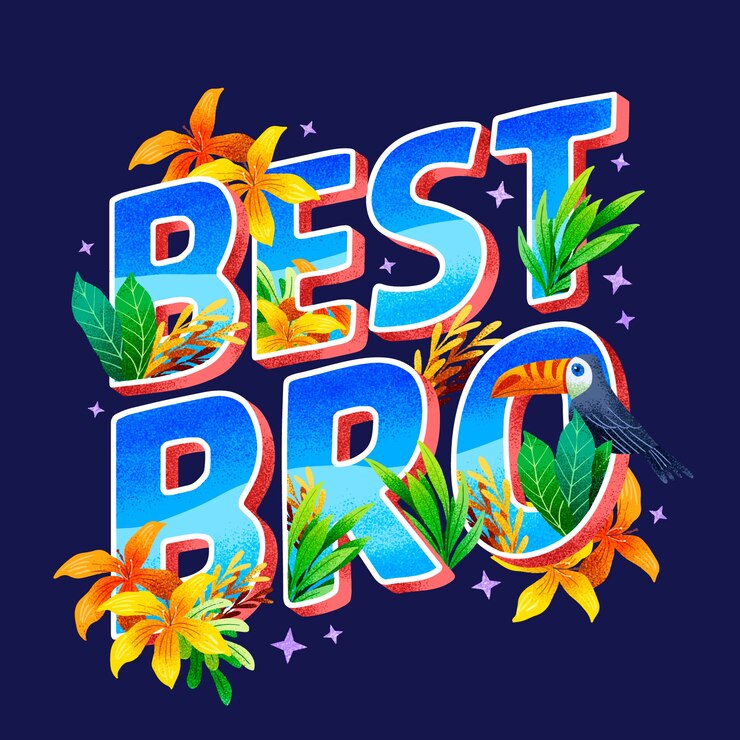Vector Gratis hand drawn bro lettering design