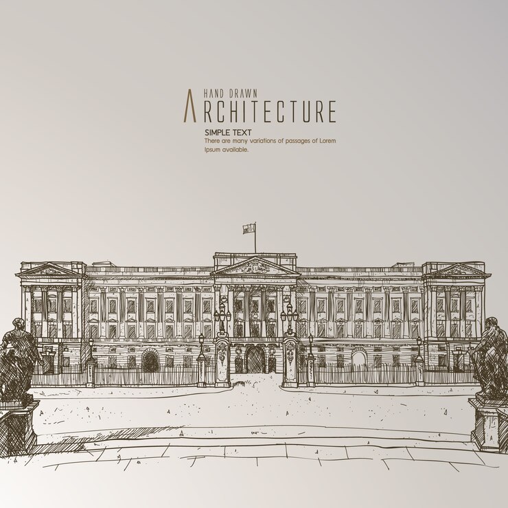 Vector Gratis hand drawn building