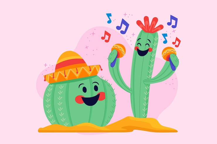 Vector Gratis hand drawn cactus cartoon illustration