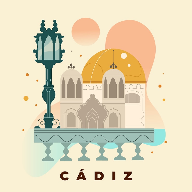 Vector Gratis hand drawn  cadiz spain illustration